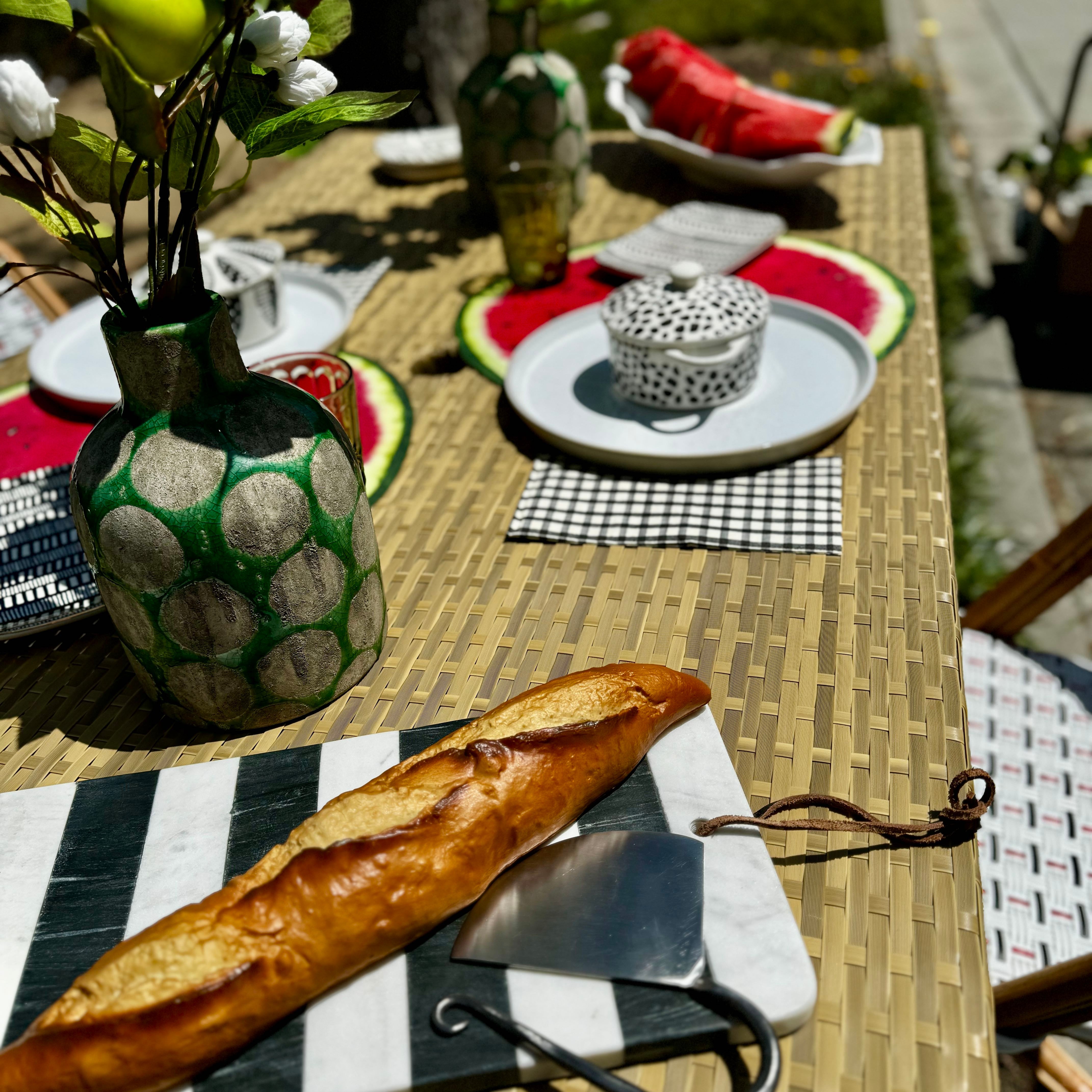 Black and White Gingham Paper Napkins