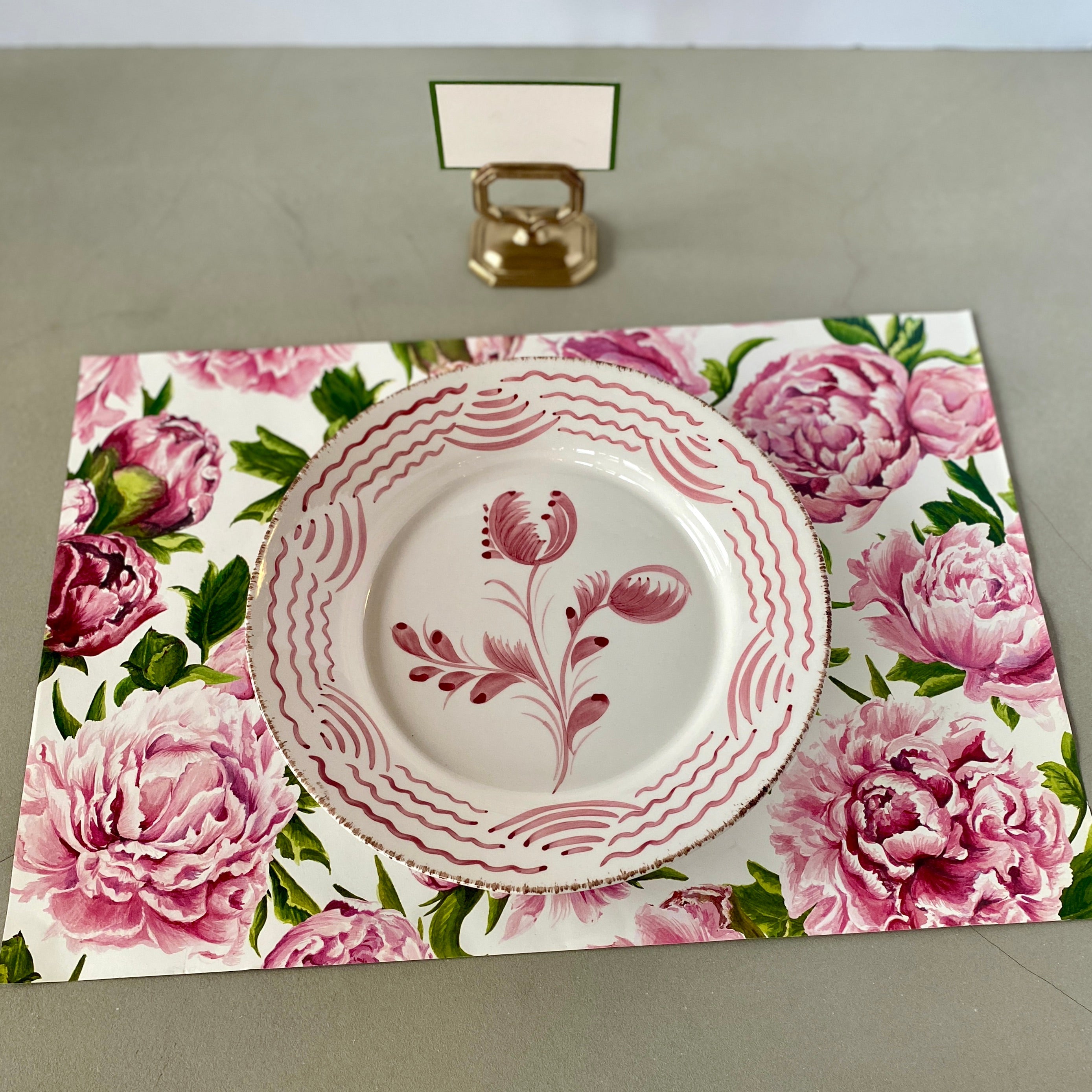 Peonies in Bloom Placemat - Pad of 24